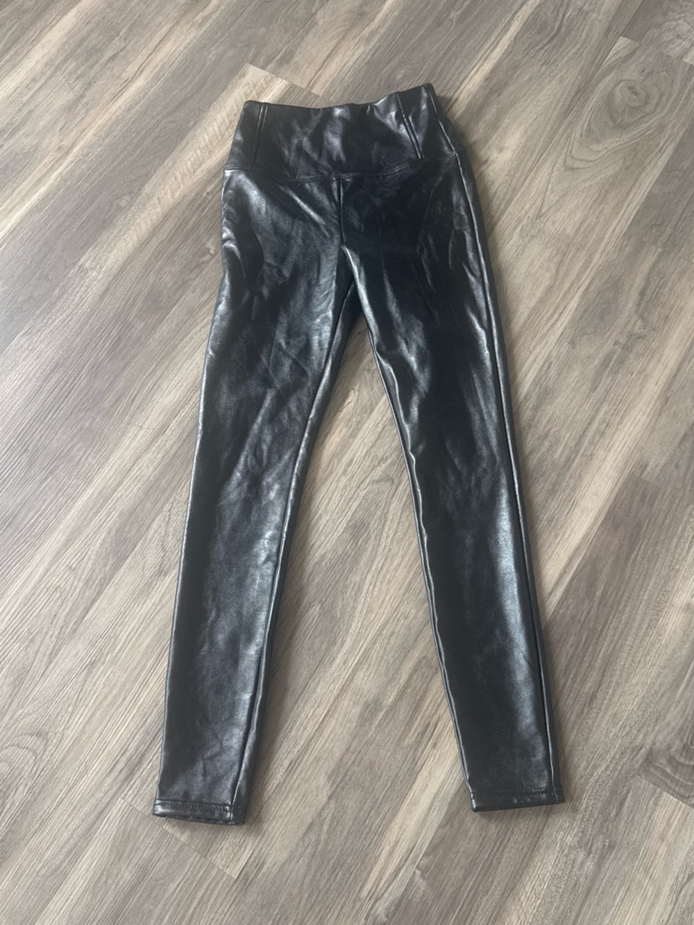 love, Fire Black Faux Leather Jeggings